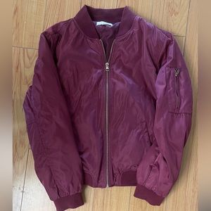 LA Hearts Maroon Bomber Jacket